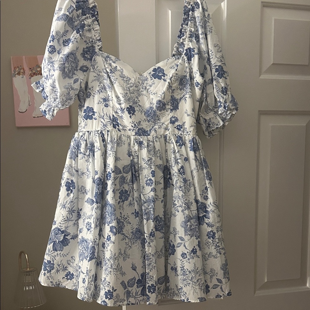 Blue and White Teacup style dress